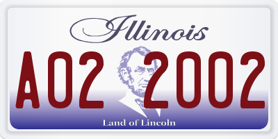 IL license plate A022002