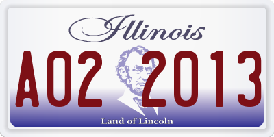 IL license plate A022013