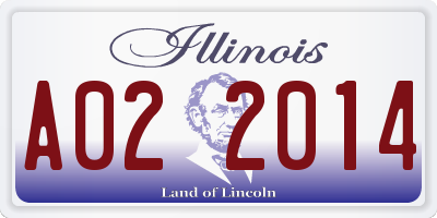 IL license plate A022014