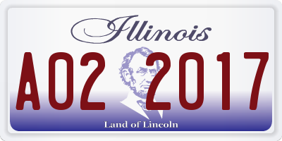 IL license plate A022017