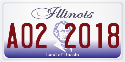 IL license plate A022018