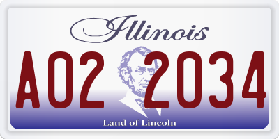 IL license plate A022034