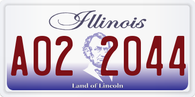 IL license plate A022044