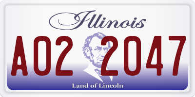 IL license plate A022047