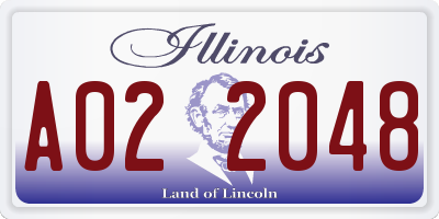 IL license plate A022048