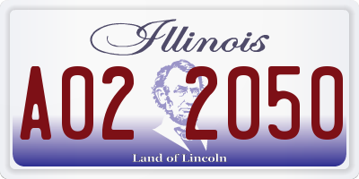 IL license plate A022050