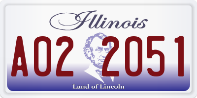 IL license plate A022051
