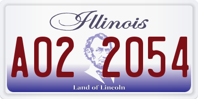 IL license plate A022054