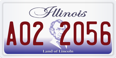 IL license plate A022056