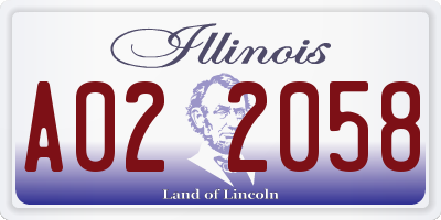 IL license plate A022058