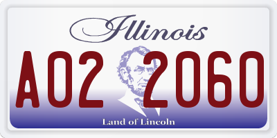 IL license plate A022060