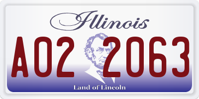 IL license plate A022063