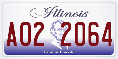 IL license plate A022064
