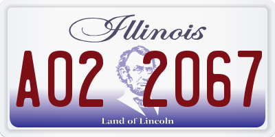 IL license plate A022067