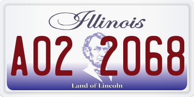 IL license plate A022068