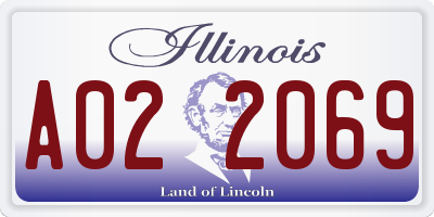 IL license plate A022069