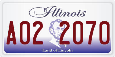 IL license plate A022070