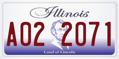 IL license plate A022071