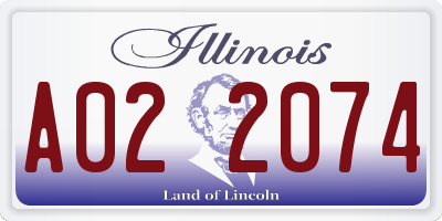 IL license plate A022074