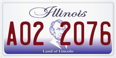 IL license plate A022076