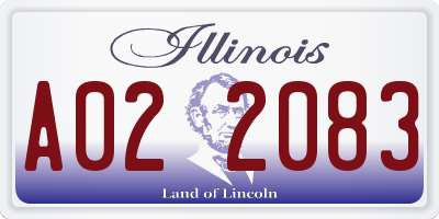 IL license plate A022083