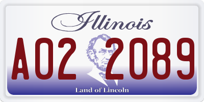 IL license plate A022089