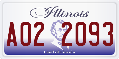 IL license plate A022093