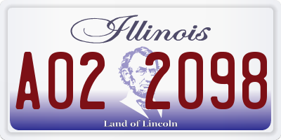 IL license plate A022098