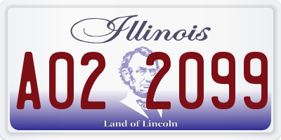 IL license plate A022099