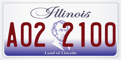 IL license plate A022100