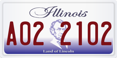 IL license plate A022102