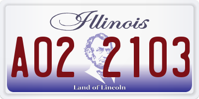 IL license plate A022103