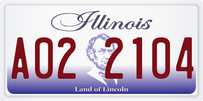 IL license plate A022104