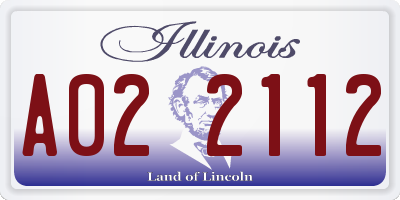 IL license plate A022112