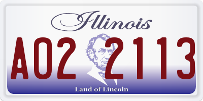 IL license plate A022113
