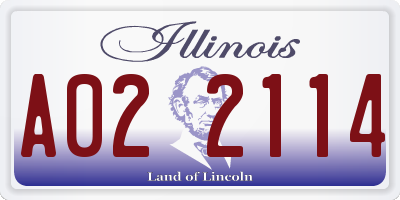 IL license plate A022114