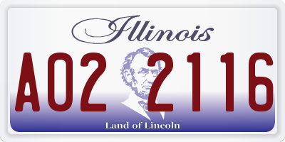 IL license plate A022116