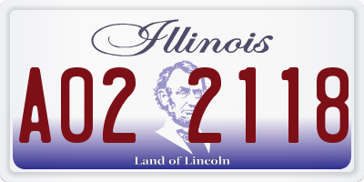 IL license plate A022118