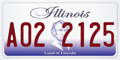 IL license plate A022125