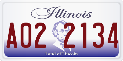 IL license plate A022134