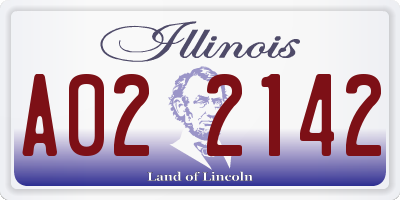 IL license plate A022142