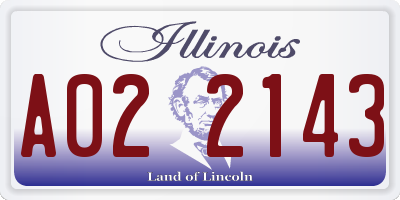 IL license plate A022143