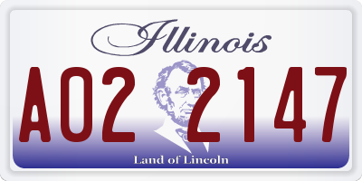 IL license plate A022147