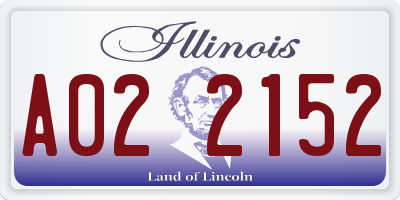 IL license plate A022152