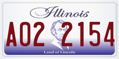 IL license plate A022154