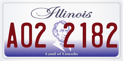 IL license plate A022182