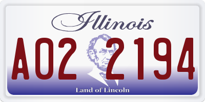 IL license plate A022194