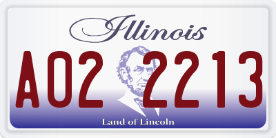 IL license plate A022213