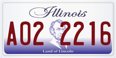 IL license plate A022216