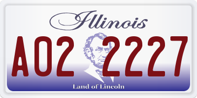 IL license plate A022227